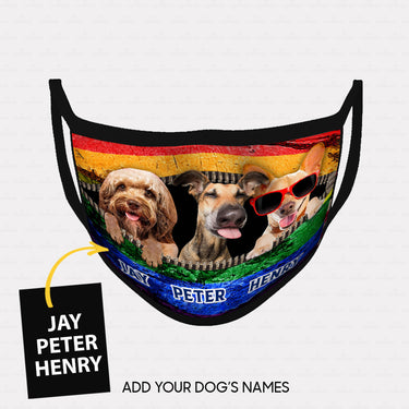 Personalized Dog Gift Idea - Old Dog, Mowing Dog And Dog Wearing Red Glasses For Dog Lovers - Cloth Mask